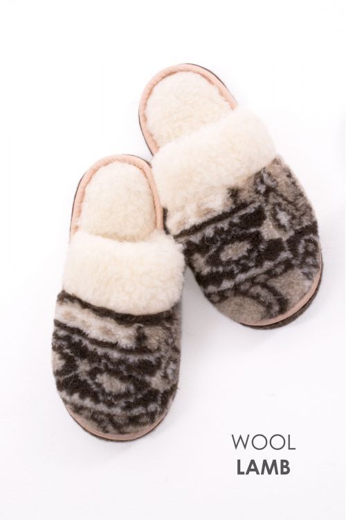 Fur slippers "ARCTIC"