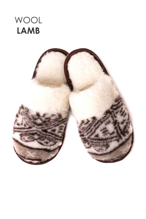 Fur slippers "NORTH"