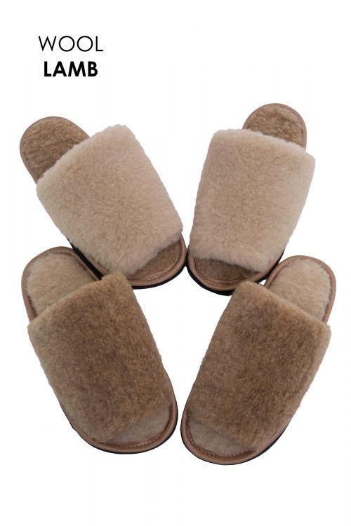 Fur slippers "ECONOMY" without spout